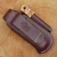 TBS Leather Large Folding Knife Pouch with Firesteel Loop